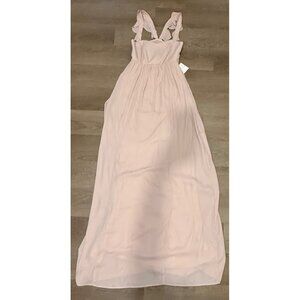 NWT Show Me Your Mumu Flowy Light Pink Maxi Dress With Ruffled Straps‎ & Smocked